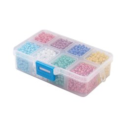 Seedbead-Mix, 4 mm, gr&ouml;sse #6, verschiedene Farben, ca. 1900 Perlen, 1 Stk.