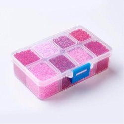 Seedbead-Mix, Gre 12, rot und rosa, 2 mm, ca. 12500 Perlen, 1 Stk.