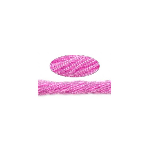 Glas Seed bead, durchsichtig, pink, 2x1,5 mm, 1900 Stk.