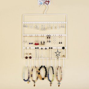 Schmuckhalter f�r die Wand, wei�es Eisen, 36x27 cm, 1 St�ck
