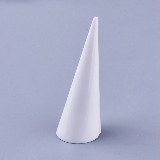 Display cone for finger rings, white, height 69 mm,1pc.