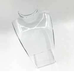 Schmuckb&uuml;ste f&uuml;r Halskette, klarer Kunststoff, 21x13,5 cm, 1 St&uuml;ck