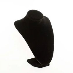 Jewelry display bust, black velvet, 25x18x15 cm, 1 piece. 