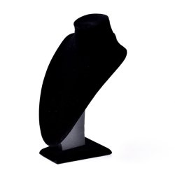 Jewelry display bust, black velvet, 25x18x15 cm, 1 piece. 
