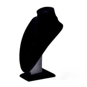 Jewelry display bust, black velvet, 25x18x15 cm, 1 piece. 