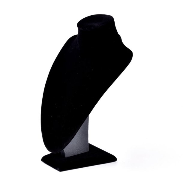 Jewelry display bust, black velvet, 25x18x15 cm, 1 piece. 