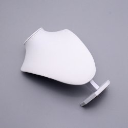 Display stand for necklaces, white faux leather, 25x18x15 cm, 1 pc