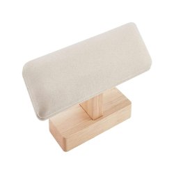 Armbandst&auml;nder, cremefarben, Kunstwildleder und Holz, 19,5x5x9 cm, 1 St&uuml;ck