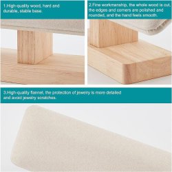 Armbandst&auml;nder, cremefarben, Kunstwildleder und Holz, 19,5x5x9 cm, 1 St&uuml;ck