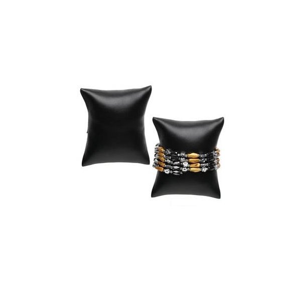 Presentation pillows for jewelry, black leatherette,10x8x4cm, 2pcs.