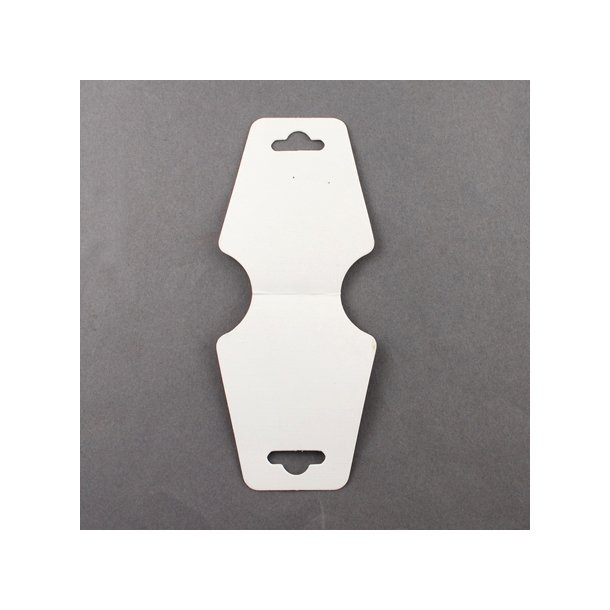 Display card for necklace, white cardboard, 124x47,5 mm, 100 pcs