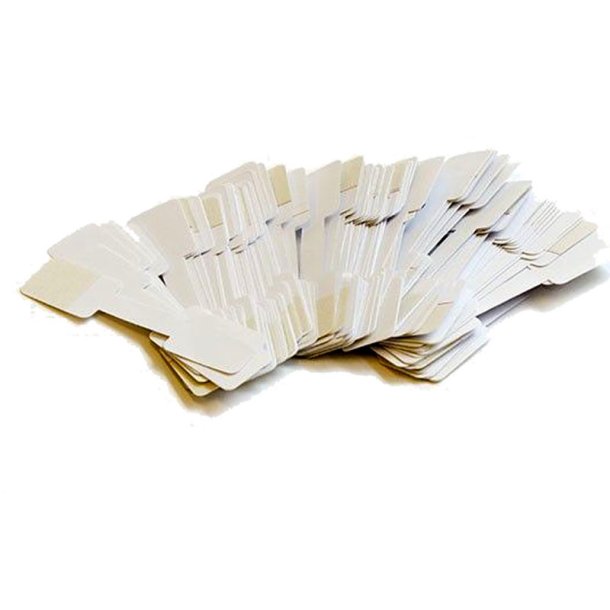 Price tags, fold and stick, white, 12x60 mm, 50 pcs