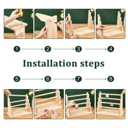 Schmuckstnder fr Halsketten, Armbnder usw., Holz, 4 Reihen, 26x34x15 cm, 1 Stck