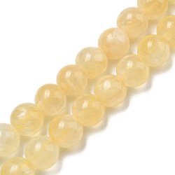 Honig Calcit, pastellgelb, runde Perle, 6 mm, 10 Stck