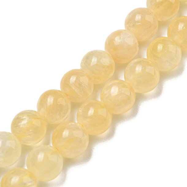 Honey Calcite pastel yellow round bead 6 mm 10 pcs