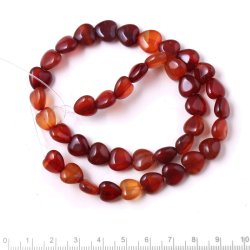 Achat, Herz, dunkel rtlichbraun, 10x10x5,5 mm, 4 Stck