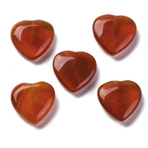 Achat, angebohrtes Herz, rtlichbraun, 12x12x3,5 mm, 2 Stck