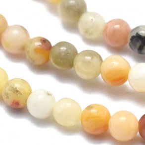 Achat, gemischte gelbliche Naturfarben, ganzer Strang, und, 2 mm, 170 Stk.