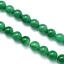 Grner Achat, runde Perle, 10 mm,6 Stk