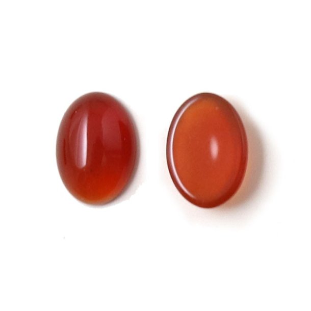 Achat, Cabochon, rot-braun, Oval, 14x10mm, 2 Stk
