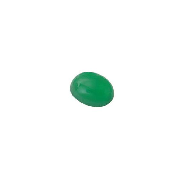Green agate, cabochon, oval, flat back, 12x10mm, 1pc