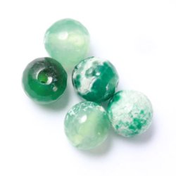 blaugrner Achat , cracked, Strang, facettiert, 10 mm,ca. 36 Stk.