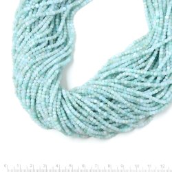 Amazonit, Trkis, kubische Perle, facettiert, 2,5x2,5 mm, 20 Stck