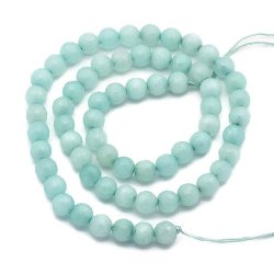 Amazonit, t&uuml;rkise Perle, facettiert, rund, 6 mm, A-grade, 6 Stk