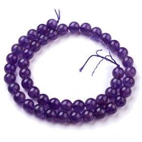 Amethyst, ganzer Strang, lila, runde Perlen, 8 mm, 48 Stk