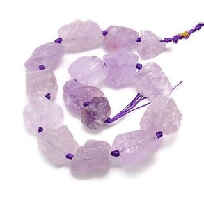 Amethyst, ganzer Strang, rohe Nuggets, ca. 18~35x15~26x9~21mm ca. 15 Stk.