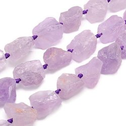 Amethyst, ganzer Strang, rohe Nuggets, ca. 18~35x15~26x9~21mm ca. 15 Stk.