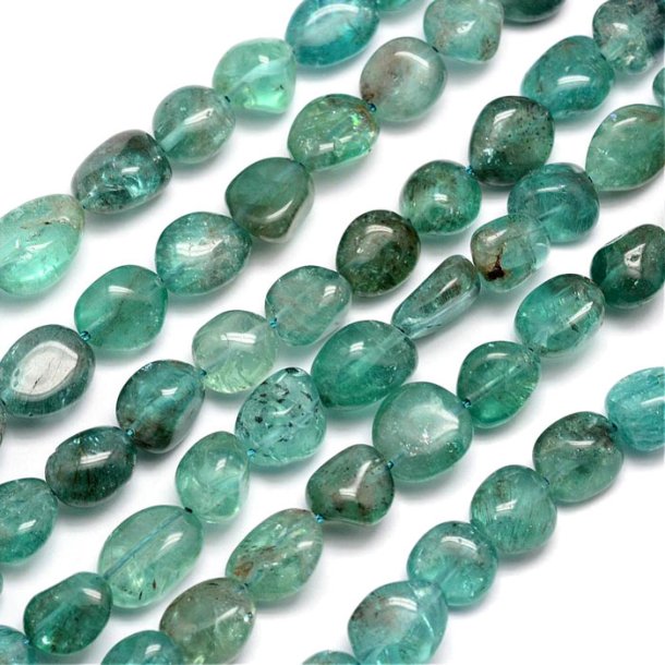 Natural apatite, turquoise, nugget beads, 10x8x6mm, 10pcs