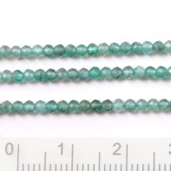 Apatit, ganzer Strang, facettiert, hell t&uuml;rkisgr&uuml;n, ca. 2x2 mm, ca. 140 Stk