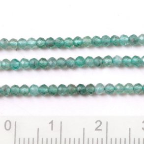Natural apatite, facetted, light turquoise, whole strand, ca. 2x2mm, 140pcs