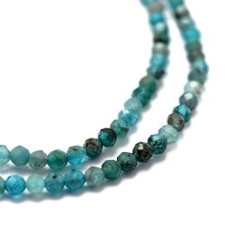Apatit, facettiert, t&uuml;rkis-blau, rund, 4 mm, ca. 20 Stk.
