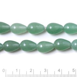 Grner Aventurin, Tropfenfrmige Perle, 12x8mm, 4 Stk