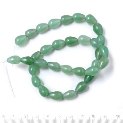 Grner Aventurin, Tropfenfrmige Perle, 12x8mm, 4 Stk