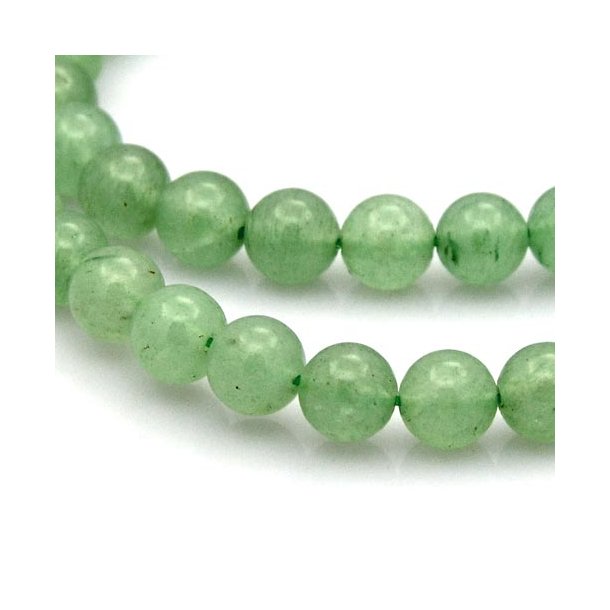 Aventurine bead, whole strand, round, green, 10mm, 38pcs.