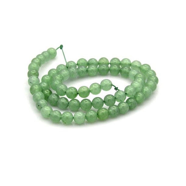 Aventurine bead, half strand, round, green, Diameter 10mm, 19pcs.
