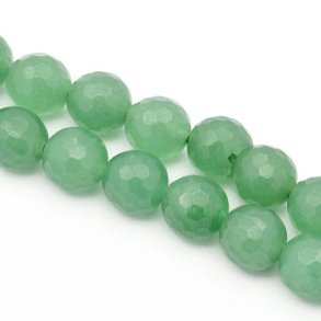 Aventurin Perle, facettiert, hellgr�n, 6 mm, 10 Stk.