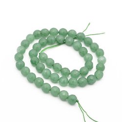 Aventurin Perle, facettiert, hellgr�n, 6 mm, 10 Stk.
