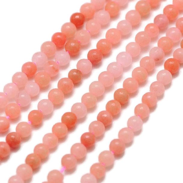 Aventurine, whole strand, smooth round, pink, 2 mm, approx. 184 pcs