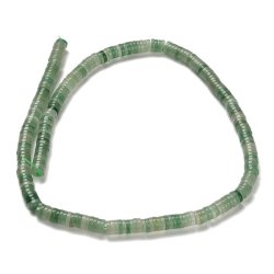 Aventurinperle, Heishi, ganzer Strang, flach rund, grn, 6x1,5 mm, ca. 235 Stck