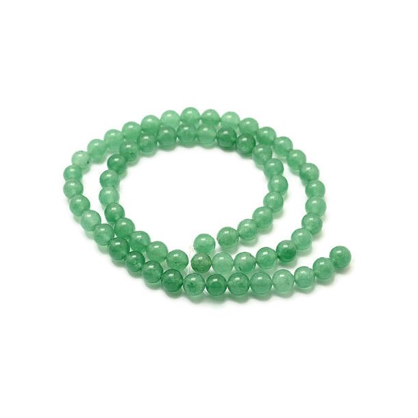 Aventurine bead, whole strand, round, green, 8mm, 48pcs.