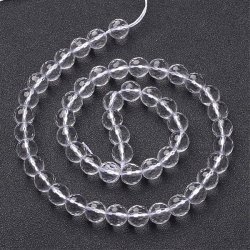 Bergquarz Perle, facettiert, rund, 8 mm, 6 Stk.