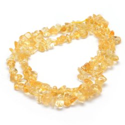 Citrin, Perle, ganzer Strang, unebene St&uuml;cken, klar gelb, ca. 8x5x3mm, ca. 100 Stck