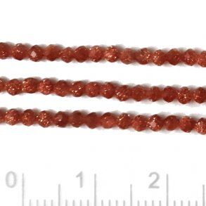 Brown golden sandstone, round facetted bead, 3mm, approx. 130pcs.