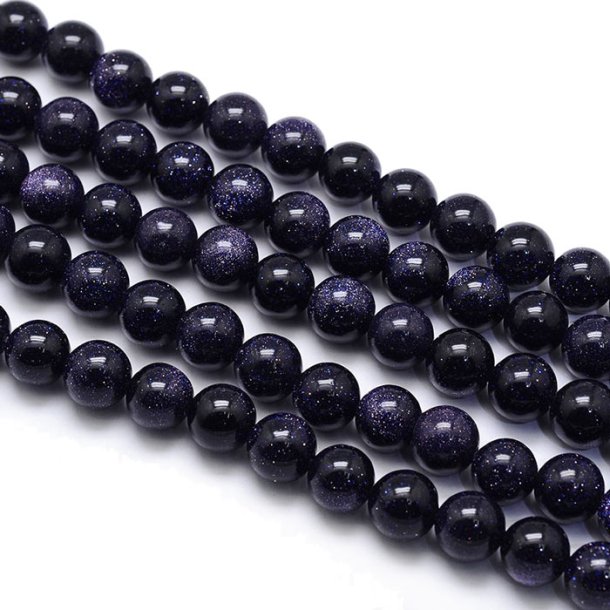 Blue Golden Sandstone, dark blue, round bead, 4 mm. 20 pcs.