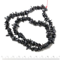 Hematit, ganzer Strang, nuggets, unebene Perle, metallisch grau, ca. 5x10x3 mm, ca. 150 Stk