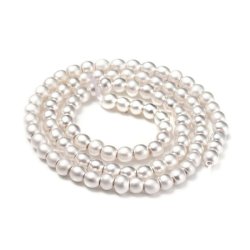 H&auml;matit, ganzer Strang, versilbert, mattiert, synthetisch, rund, 4 mm, A-Grad, ca. 112 Stk.